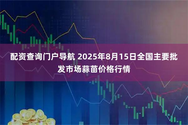 配资查询门户导航 2025年8月15日全国主要批发市场蒜苗价格行情